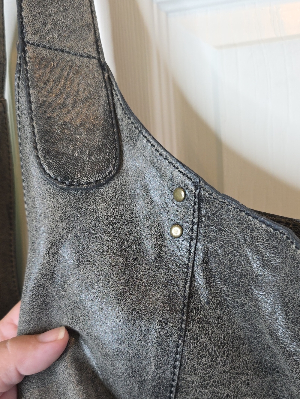 Free People Hadley Distress Slouchy Oversized Distressed Shoulder Bag Tote - Picture 2 of 13